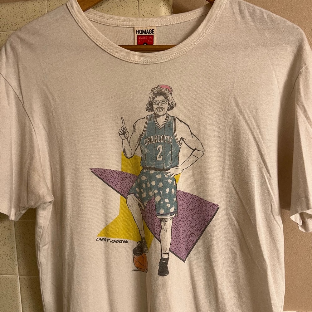 Larry Johnson Grandmama Homage Shirt